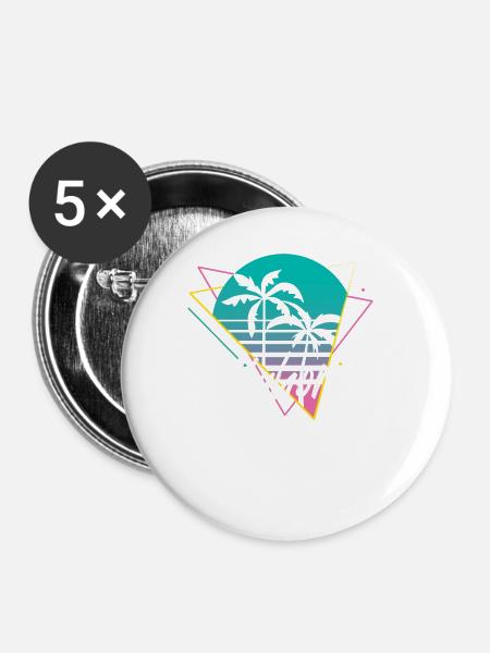 Oklahoma - Buttons groß 56 mm (5er Pack) - Weiß