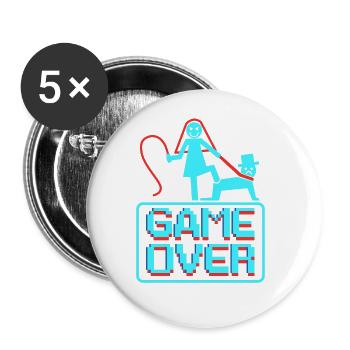 Bachelor party rumbling bachelor party - Buttons large 2.2''/56 mm (5-pack) - white - Front