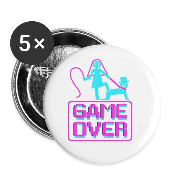 Bachelor party rumbling bachelor party - Buttons large 2.2''/56 mm (5-pack) - white - Front