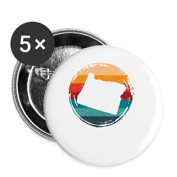 Oregon - Buttons large 2.2''/56 mm (5-pack) - white - Front