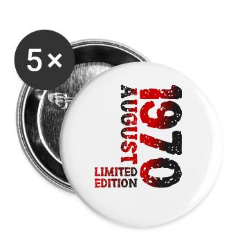 1970 Août Édition Limitée 53e Tenue d’anniversaire - Lot de 5 grands badges (56 mm) - blanc - Devant