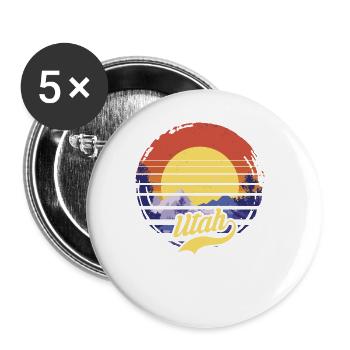 Utah - Buttons large 2.2''/56 mm (5-pack) - white - Front