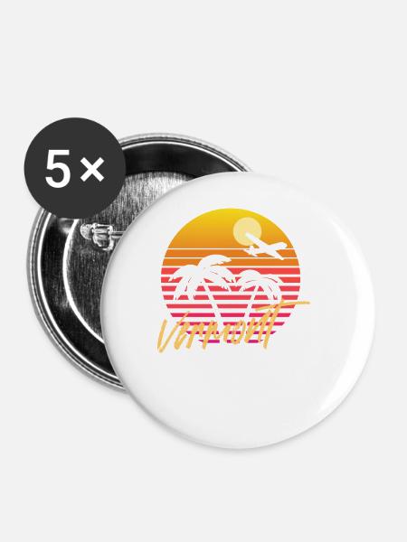 vermont - Buttons groß 56 mm (5er Pack) - Weiß