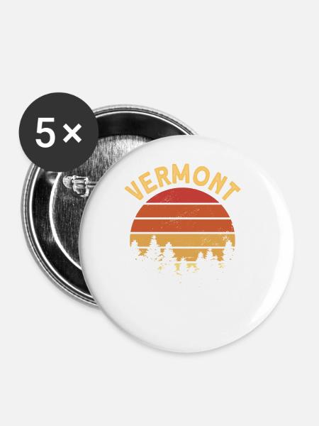 vermont - Buttons groß 56 mm (5er Pack) - Weiß