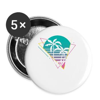 Vermont - Buttons large 2.2''/56 mm (5-pack) - white - Front