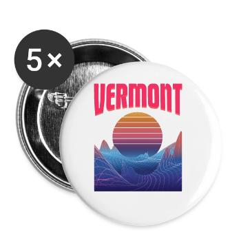 Vermont - Buttons large 2.2''/56 mm (5-pack) - white - Front