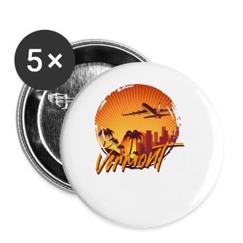 Vermont - Buttons large 2.2''/56 mm (5-pack) - white - Front