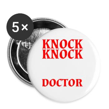 Knock Knock Who's There Doctor 12 - Buttons groß 56 mm (5er Pack) - Weiß - Vorne