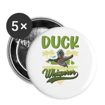 Ducks Whisperers Duck Whisperers Duck Breeders - Buttons large 2.2''/56 mm (5-pack) - white - Front