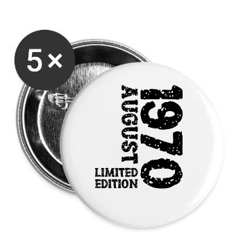1970 Août Édition Limitée 53e Tenue d’anniversaire - Lot de 5 grands badges (56 mm) - blanc - Devant
