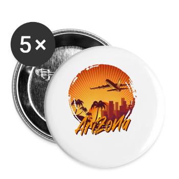 Arizona - Buttons large 2.2''/56 mm (5-pack) - white - Front