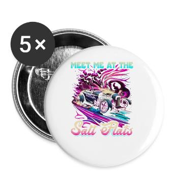 Hot Rod, citation de Bonneville Salt Flats, femme chaude - Lot de 5 grands badges (56 mm) - blanc - Devant