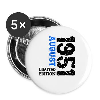 1951 August Limited Edition 72. Geburtstag Outfit - Buttons groß 56 mm (5er Pack) - Weiß - Vorne