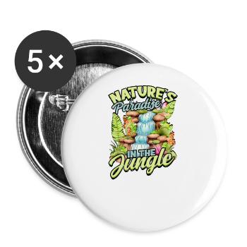 I don't make mistakes in kitchen; I create - Buttons large 2.2''/56 mm (5-pack) - white - Front
