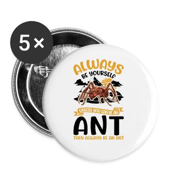 Ants Ant Farm Anthill Fire Ants - Buttons large 2.2''/56 mm (5-pack) - white - Front