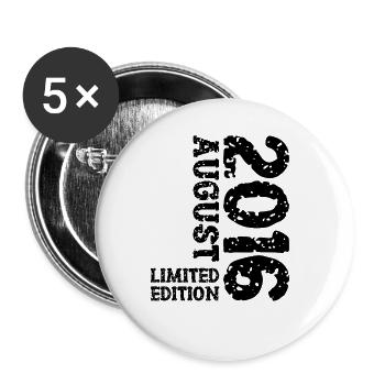 2016 August Limited Edition 7th Birthday Outfit - Buttons large 2.2''/56 mm (5-pack) - white - Front