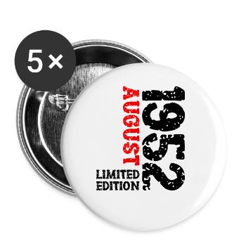 1952 Août Édition Limitée 71e Tenue d’anniversaire - Lot de 5 grands badges (56 mm) - blanc - Devant