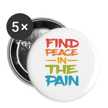 Trouver la paix dans la douleur 11 - Lot de 5 grands badges (56 mm) - blanc - Devant