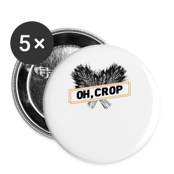 Farmer Farmer Grain Farmer Farm Country Egg - Buttons large 2.2''/56 mm (5-pack) - white - Front