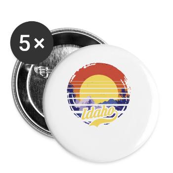 Idaho - Buttons large 2.2''/56 mm (5-pack) - white - Front