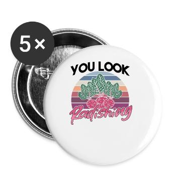 Farmer Farmer Farmer Farm Country Egg Fieldwork - Buttons large 2.2''/56 mm (5-pack) - white - Front