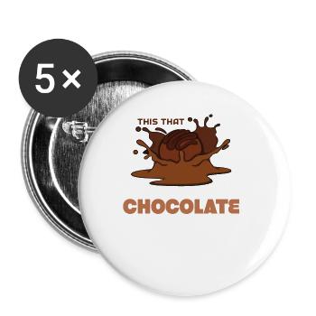 This premium chocolate - Buttons large 2.2''/56 mm (5-pack) - white - Front