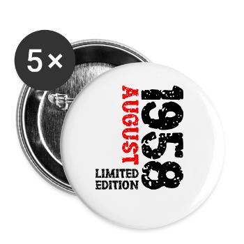 1958 Août Édition Limitée 65e Tenue d’anniversaire - Lot de 5 grands badges (56 mm) - blanc - Devant