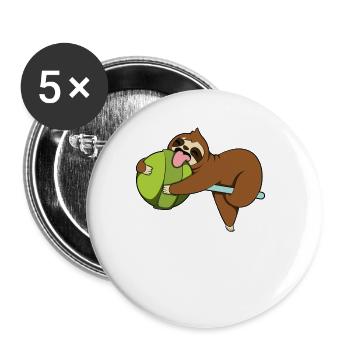 Cadeau de bonbons Lollipop - Lot de 5 grands badges (56 mm) - blanc - Devant