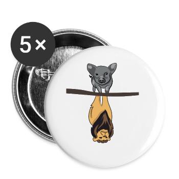 Wildschwein fühlt sich als Löwe / Löwin - Buttons groß 56 mm (5er Pack) - Weiß - Vorne