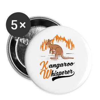 Kangaroo Whisperer Australia Kangaroo - Buttons large 2.2''/56 mm (5-pack) - white - Front