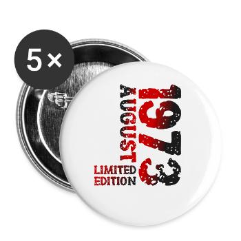 1973 Août Édition Limitée 50e Tenue d’anniversaire - Lot de 5 grands badges (56 mm) - blanc - Devant