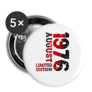 1976 Août Édition Limitée 47e Tenue d’anniversaire - Lot de 5 grands badges (56 mm) - blanc - Devant