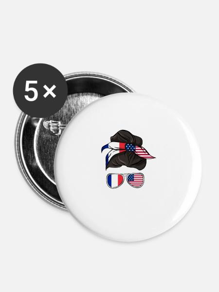 Reunion - Buttons groß 56 mm (5er Pack) - Weiß
