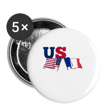 Réunion - Lot de 5 grands badges (56 mm) - blanc - Devant