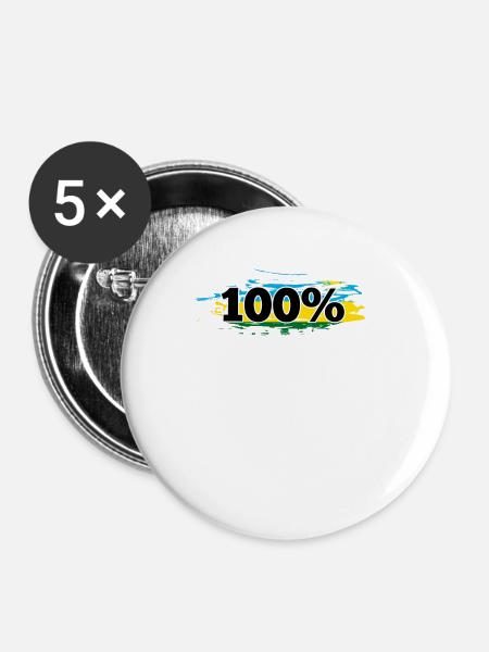 Rwanda - Buttons groß 56 mm (5er Pack) - Weiß