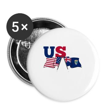 Saint Helena - Buttons large 2.2''/56 mm (5-pack) - white - Front