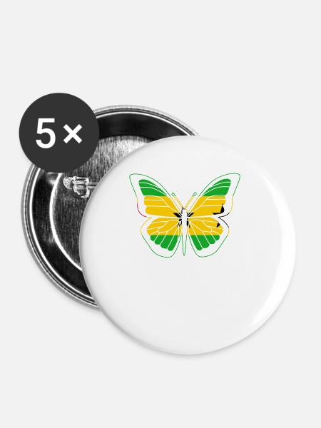 Sao Tome - Buttons groß 56 mm (5er Pack) - Weiß