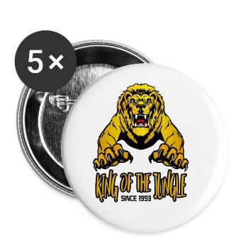 Geburtstag 1993 30 Löwe Lion King of Jungle - Buttons groß 56 mm (5er Pack) - Weiß - Vorne