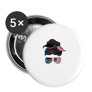 Soudan du Sud - Lot de 5 grands badges (56 mm) - blanc - Devant