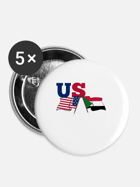 Sudan - Buttons groß 56 mm (5er Pack) - Weiß