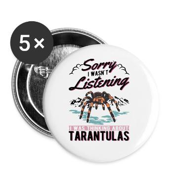 Tarantula Gift Spider Tarantula - Buttons large 2.2''/56 mm (5-pack) - white - Front