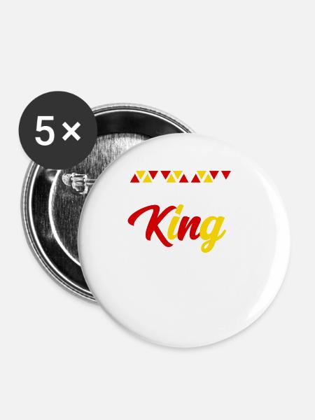 Uganda - Buttons groß 56 mm (5er Pack) - Weiß