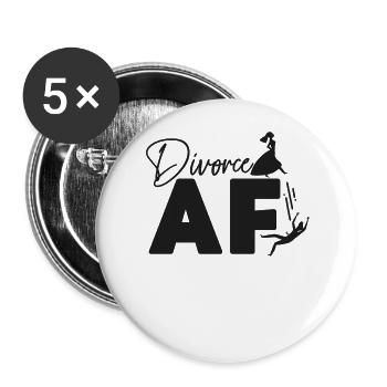 Happy Divorce Party Divorce Af - Lot de 5 grands badges (56 mm) - blanc - Devant