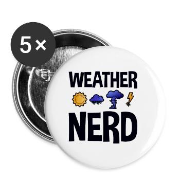 Weather Nerd 2 - Buttons groß 56 mm (5er Pack) - Weiß - Vorne