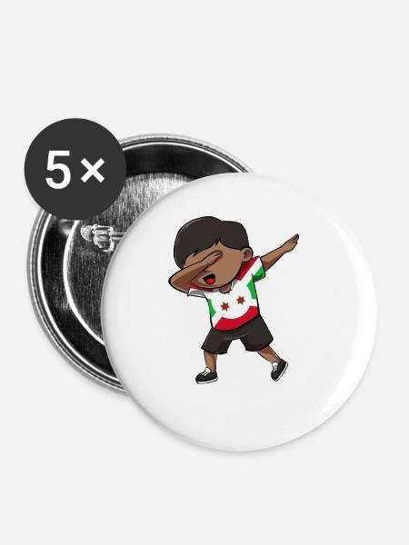 Burundi - Buttons groß 56 mm (5er Pack) - Weiß