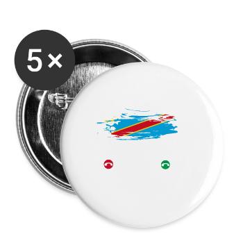 Kongo - Buttons groß 56 mm (5er Pack) - Weiß - Vorne
