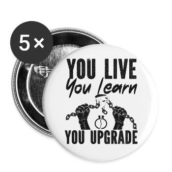 Happy Divorce Party You Live You - Buttons large 2.2''/56 mm (5-pack) - white - Front