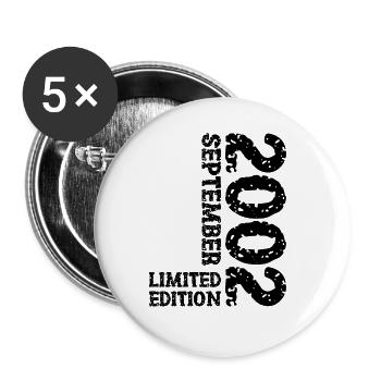 2002 September Limited Edition 21st Birthday Deco - Buttons large 2.2''/56 mm (5-pack) - white - Front