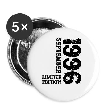 1996 September Limited Edition 27th Birthday Decoration - Buttons large 2.2''/56 mm (5-pack) - white - Front