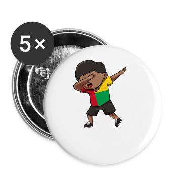 Guinée-Bissau - Lot de 5 grands badges (56 mm) - blanc - Devant